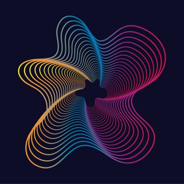 Dalgalı geçiş çizgileri. Deforme olmuş çerçeveler. Vektör illüstrasyonu