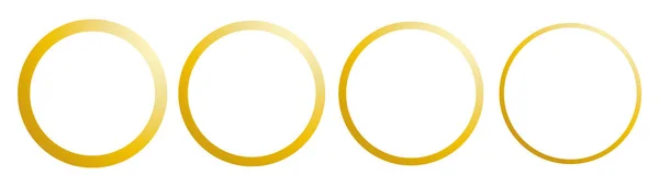 Cercle Doré Avec Texture Brosse Dorée Sur Fond Blanc Jeu — Image vectorielle