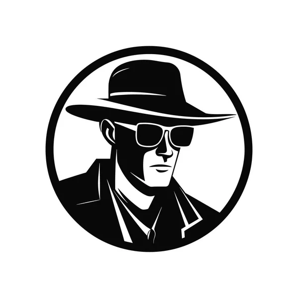Ladrão Criminoso Ladrão Logotipo Isolado Fundo Branco Ilustração Vetorial —  Vetores de Stock