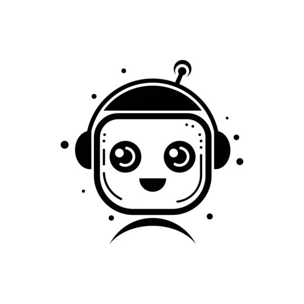 Logo Chatbot Messenger Robot Icône Illustration Vectorielle — Image vectorielle