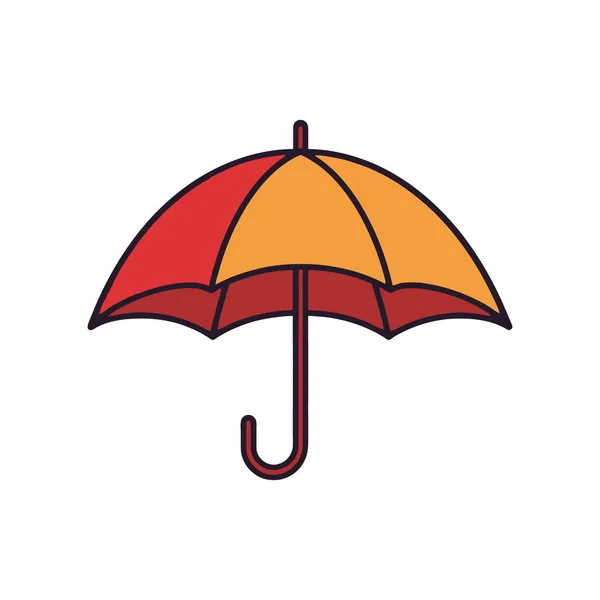 Regenschirm Cartoon Stil Symbol Auf Weißem Hintergrund Vektorillustration — Stockvektor