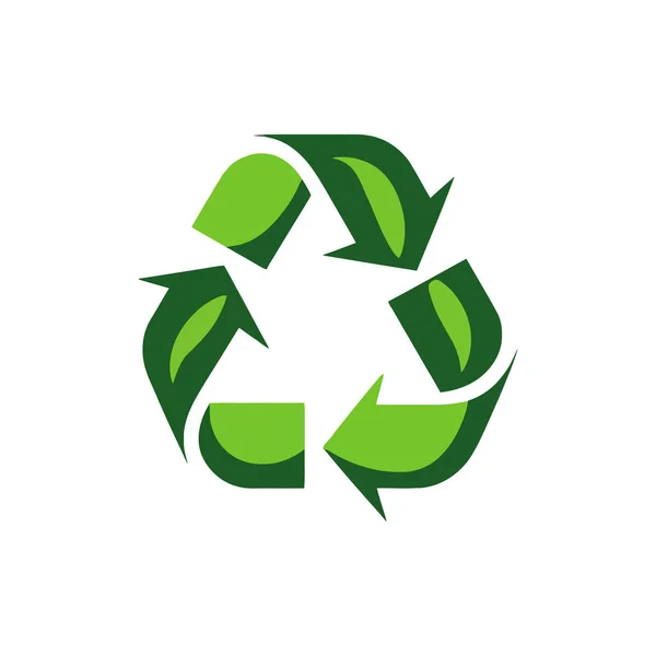 Simbolo Triangolare Riciclaggio Sfondo Bianco Mondo Ecologicamente Pulito Illustrazione Vettoriale — Vettoriale Stock