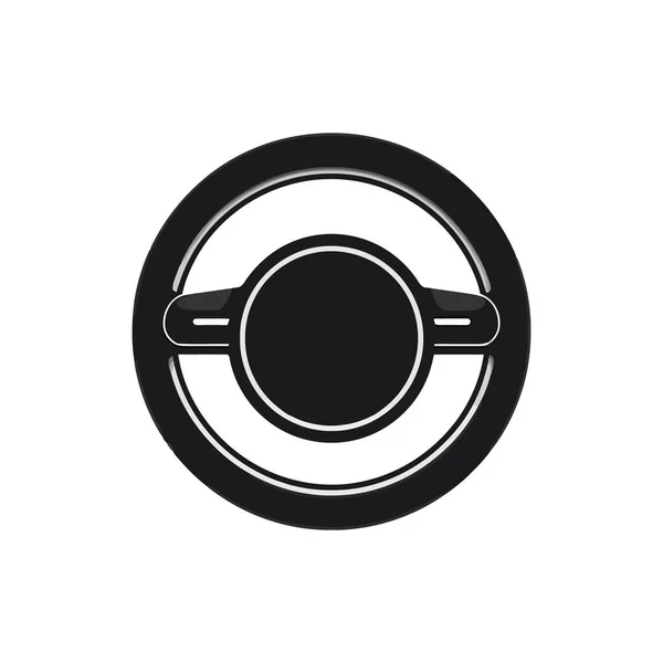 Значок Рулевого Колеса Автомобиля Изолированном Белом Фоне Векторная Иллюстрация — стоковый вектор