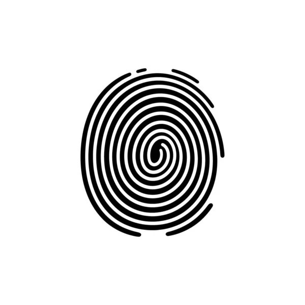 Huella Dactilar Logo Seguridad Seguro Icono Sobre Fondo Blanco Ilustración — Archivo Imágenes Vectoriales