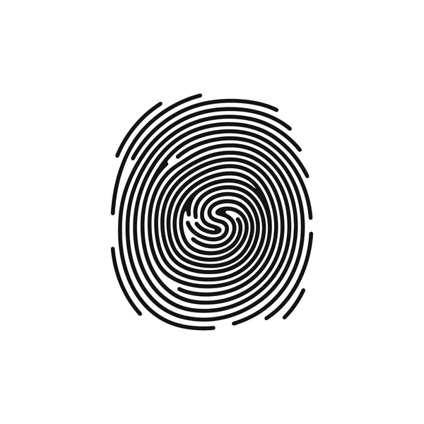 Huella Dactilar Logo Seguridad Seguro Icono Sobre Fondo Blanco Ilustración — Archivo Imágenes Vectoriales