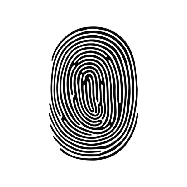 Huella Dactilar Logo Seguridad Seguro Icono Sobre Fondo Blanco Ilustración — Vector de stock