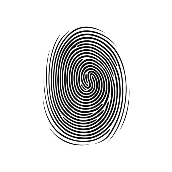 Fingerabdruck Sicheres Sicherheitslogo Symbol Auf Weißem Hintergrund Vektorillustration — Stockvektor