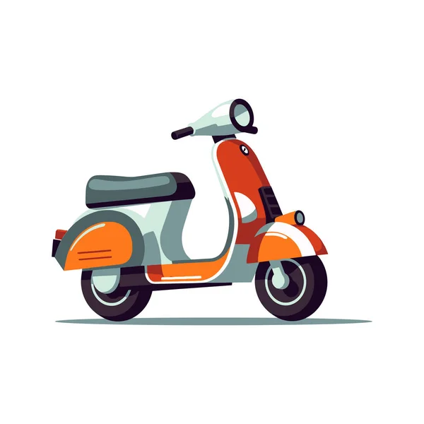 Scooter Icon Logo Flat Style White Background Vector Illustration — Stock Vector