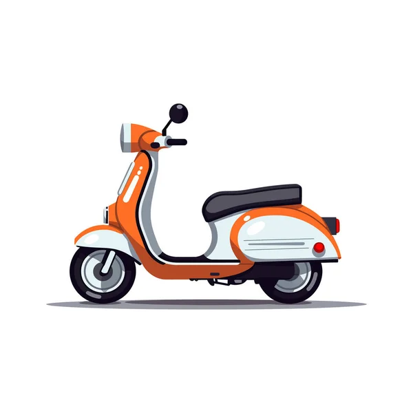 stock vector scooter icon logo flat style on white background. Vector illustration