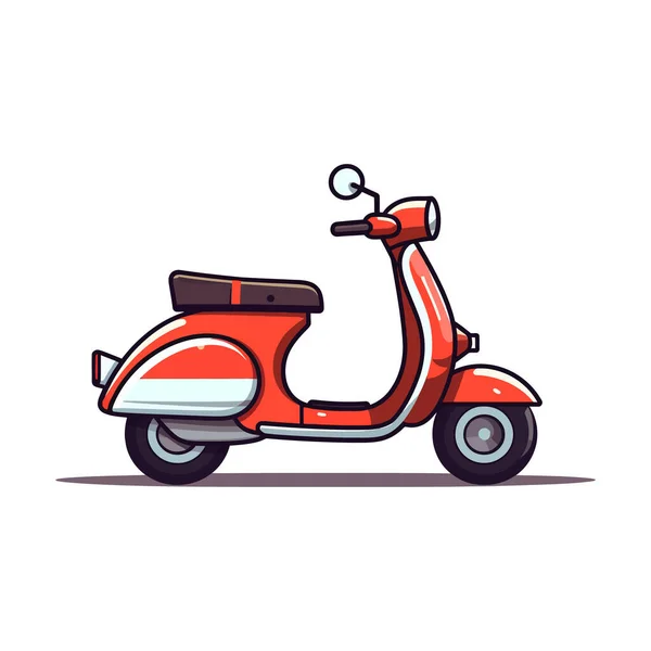 Icône Scooter Logo Style Plat Sur Fond Blanc Illustration Vectorielle — Image vectorielle