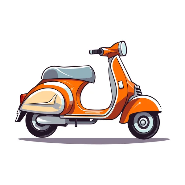 stock vector scooter icon logo flat style on white background. Vector illustration