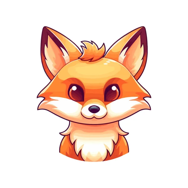 Assinatura Fox Fox Estilo Brilhante Dos Desenhos Animados Ilustração Vetorial — Vetor de Stock