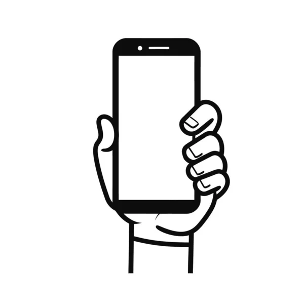 Smartphone Mano Icono Simple Ilustración Vectorial — Vector de stock