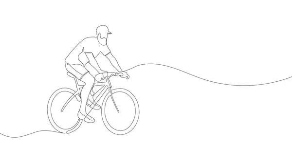 자전거를 사람이나 자전거를 내려갑니다 늘어서 스포츠 일러스트 — 스톡 벡터
