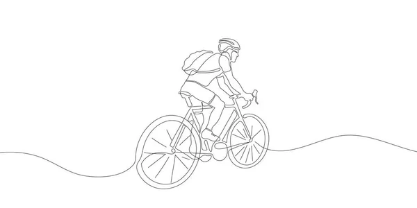 자전거를 사람이나 자전거를 내려갑니다 늘어서 스포츠 일러스트 — 스톡 벡터