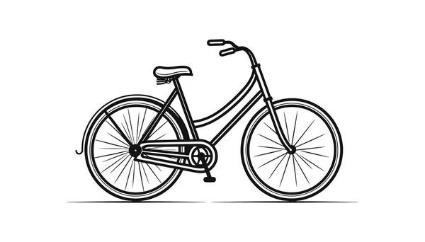 Icono Bicicleta Ilustración Plana Color Negro Sobre Fondo Blanco Ilustración — Archivo Imágenes Vectoriales