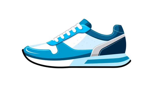 Beyaz Arka Planda Renkli Bir Spor Ayakkabı Spor Ayakkabılar Vektör — Stok Vektör