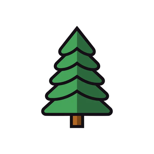 クリスマスツリーアイコン シンプルなスタイル ベクトルイラスト — ストックベクタ