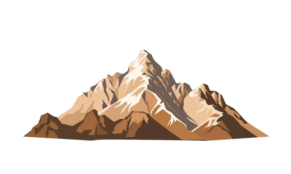 Silhouette Montagne Sur Fond Blanc Illustration Vectorielle — Image vectorielle