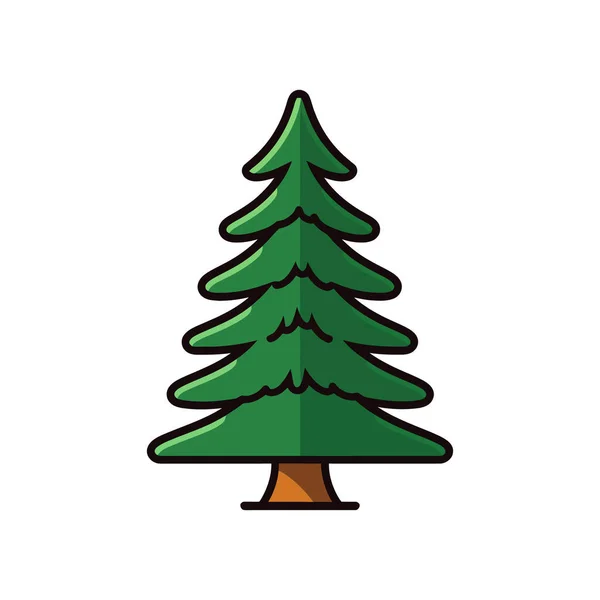 Kerstboom Icoon Eenvoudige Stijl Vectorillustratie — Stockvector