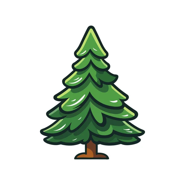 Icono Del Árbol Navidad Estilo Simple Ilustración Vectorial — Vector de stock