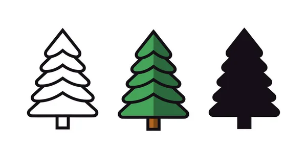 Ícone Árvore Natal Estilo Simples Ilustração Vetorial —  Vetores de Stock