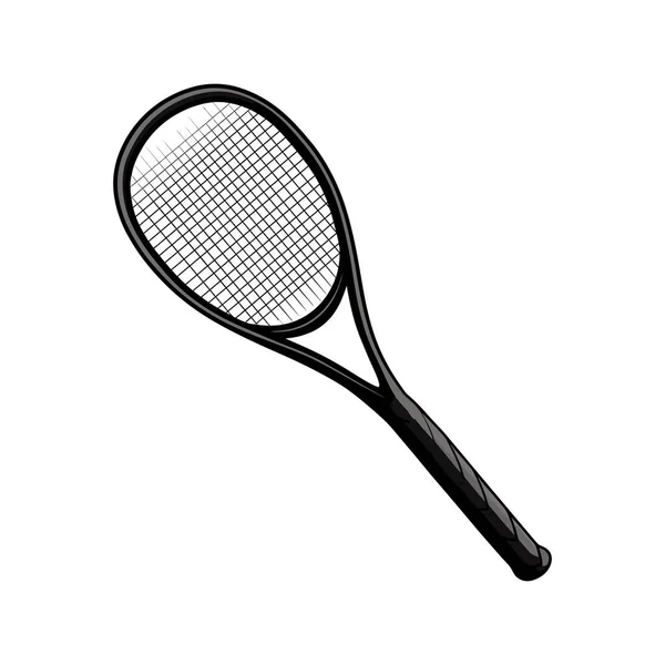 Tennis Racket Sign Icon Sports Symbol White Background Vector Illustration — Stock Vector