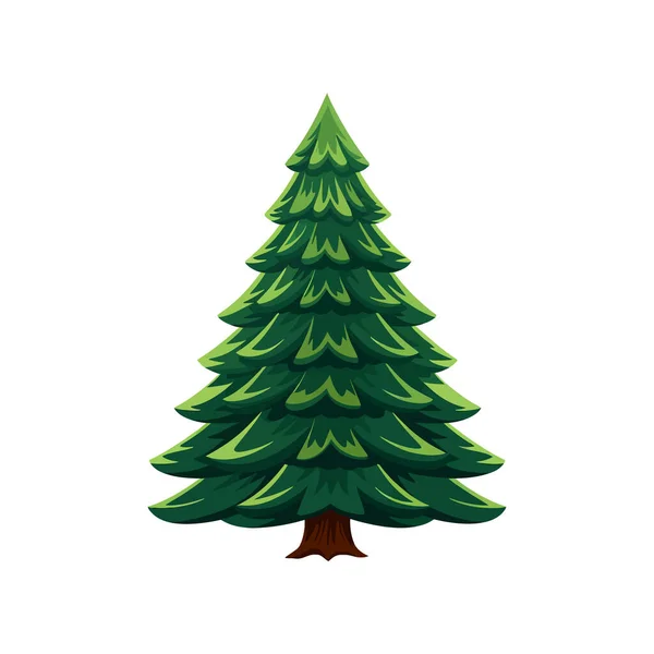 Εικόνα Χριστουγεννιάτικου Δέντρου Απλό Στυλ Εικονογράφηση Διανύσματος — Διανυσματικό Αρχείο