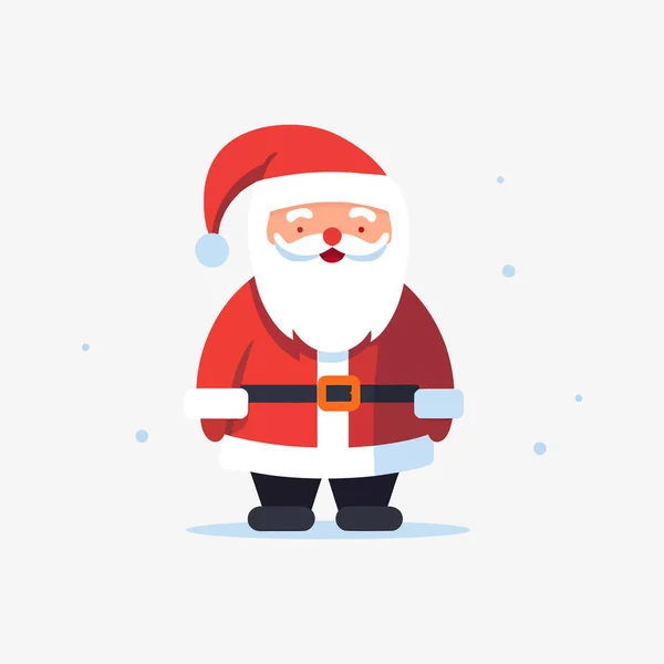 Різдвяний Санта Клаус Плоскому Стилі Ізольований Білому Тлі Векторні Ілюстрації — стоковий вектор