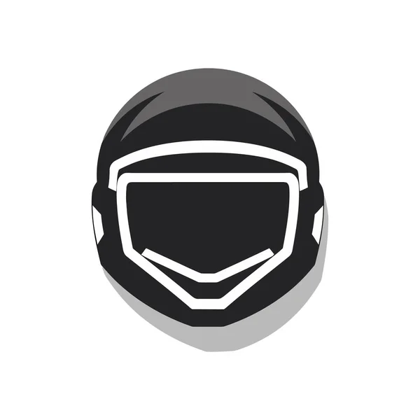 Motorcycle Helmet Cartoon Design Flat Style Isolated White Background Vector — Stock Vector