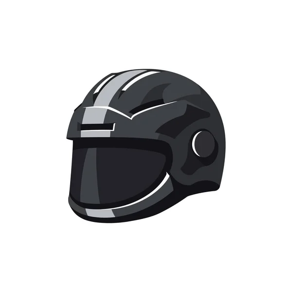 Motorcycle Helmet Cartoon Design Flat Style Isolated White Background Vector — Stock Vector