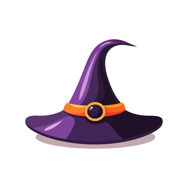 Rajzfilm Boszorkány Kalap Halloweenkor Vektorillusztráció — Stock Vector