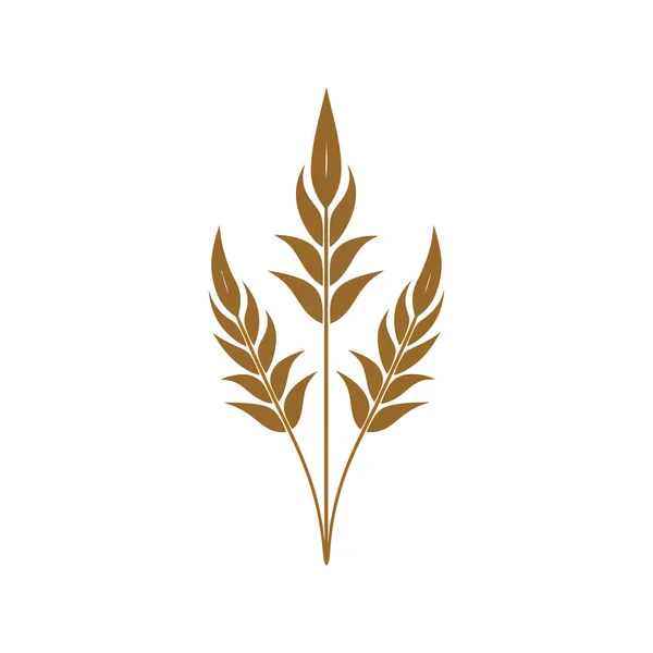 農業小麦ロゴ ベクトルイラスト — ストックベクタ