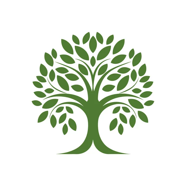 Logo Del Árbol Icono Del Árbol Vida Sobre Fondo Blanco — Vector de stock