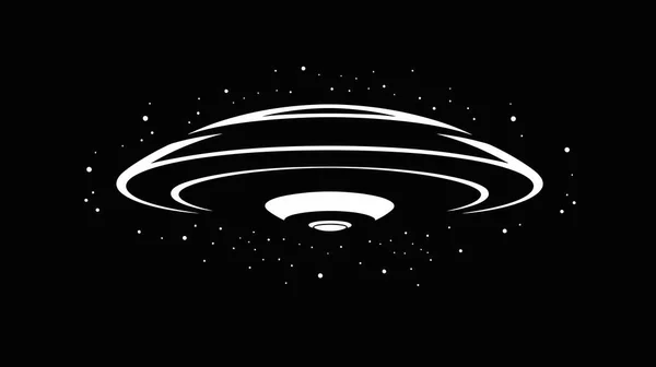 Flaches Ufo Symbol Design Einfaches Alien Schiffssymbol Vektorillustration — Stockvektor
