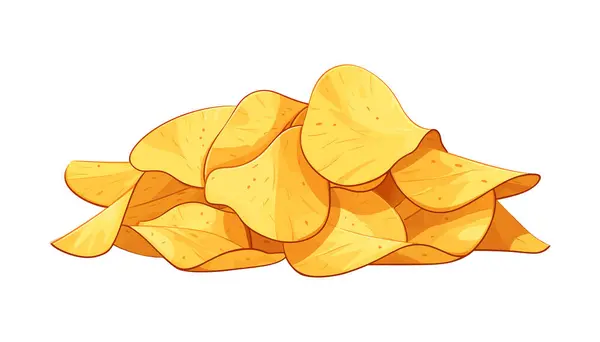 Potato Chips Collection Vector Illustration Chips Vector Illustration — Stock Vector