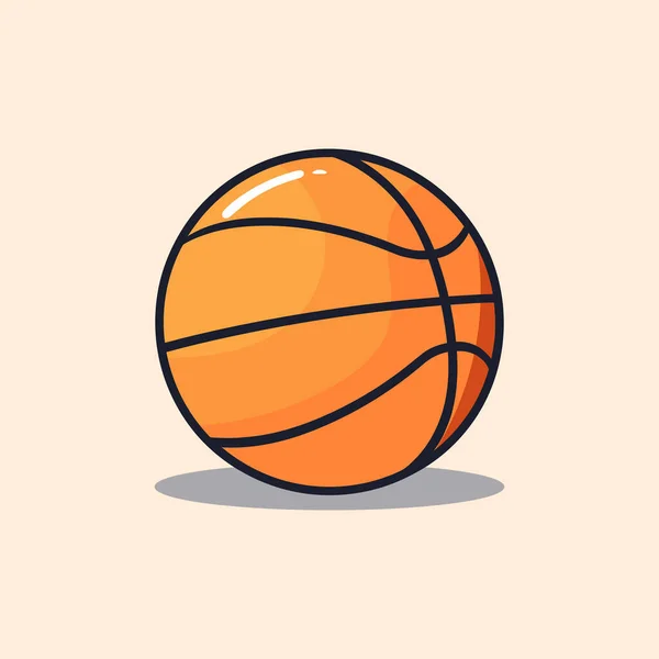 Баскетбольная Икона Модном Плоском Стиле Выделена Белом Фоне Векторная Иллюстрация — стоковый вектор