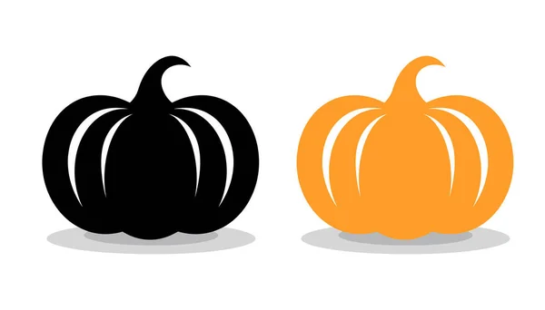 Citrouille Halloween Automne Sur Fond Blanc Illustration Vectorielle — Image vectorielle
