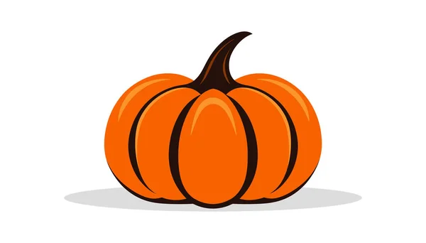 Tökfej Őszi Halloween Fehér Háttér Vektorillusztráció — Stock Vector