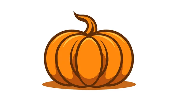 Kürnach Herbst Halloween Auf Weißem Hintergrund Vektorillustration — Stockvektor