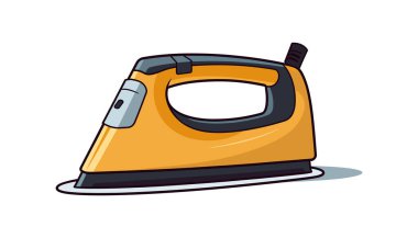 Elektrikli ütü ikonu. Elektrikli demirin düz simgeleri izole edilmiş. Vektör illüstrasyonu