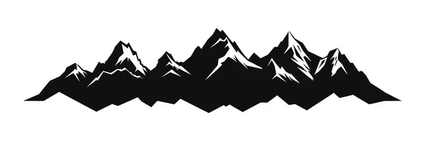 Bergsilhouette Auf Weißem Hintergrund Vektorillustration Stockillustration