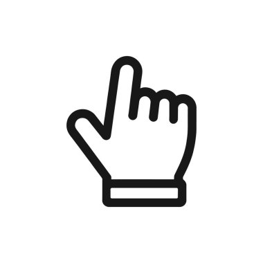 Parmak şıklatma ikonu, el işaretleyici. Vektör illüstrasyonu