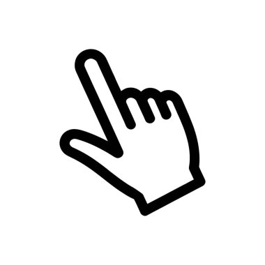 Parmak şıklatma ikonu, el işaretleyici. Vektör illüstrasyonu