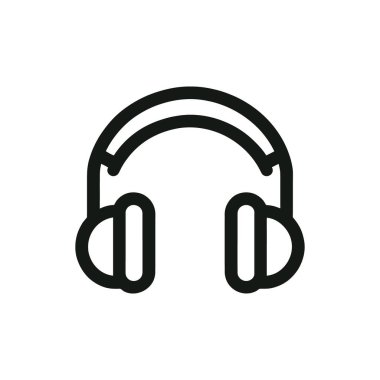 Kulaklıklar düz simge. Vektör illüstrasyonu