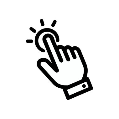 Parmak şıklatma ikonu, el işaretleyici. Vektör illüstrasyonu