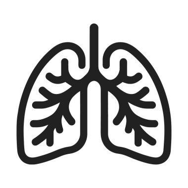 Akciğer vektör simgesi. Sağlıklı bir insanın ciğerleri. Vektör illüstrasyonu