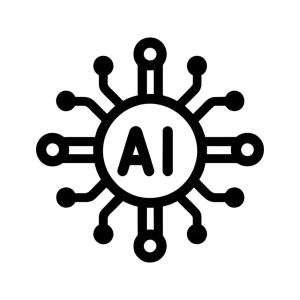 Icône Symbole Intelligence Artificielle Isolée Illustration Vectorielle Illustrations De Stock Libres De Droits