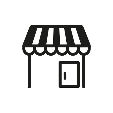 Simgeyi sakla. Basit bir alışveriş simgesi izole edildi. Vektör illüstrasyonu