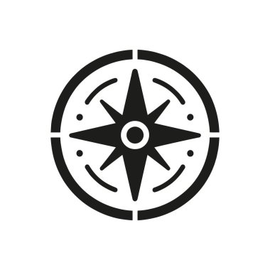 Pusula simgesini izole. Vektör çizim